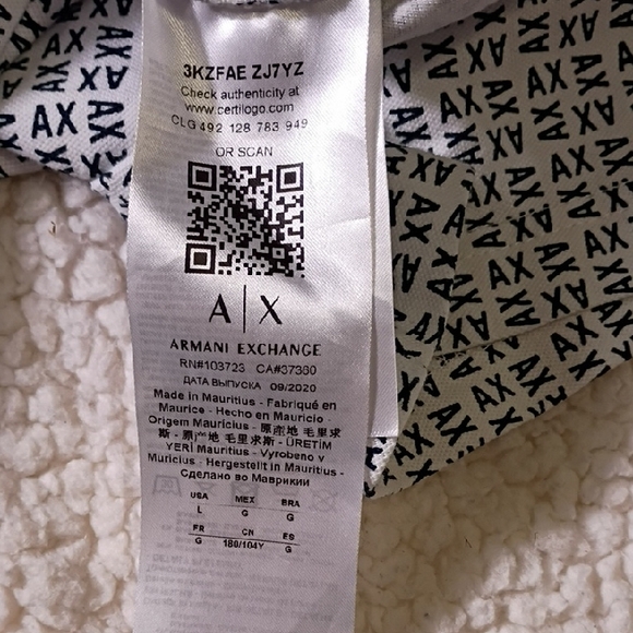 Armani Exchange Monochrome Pattern Polo Size‎ L - Picture 9 of 9